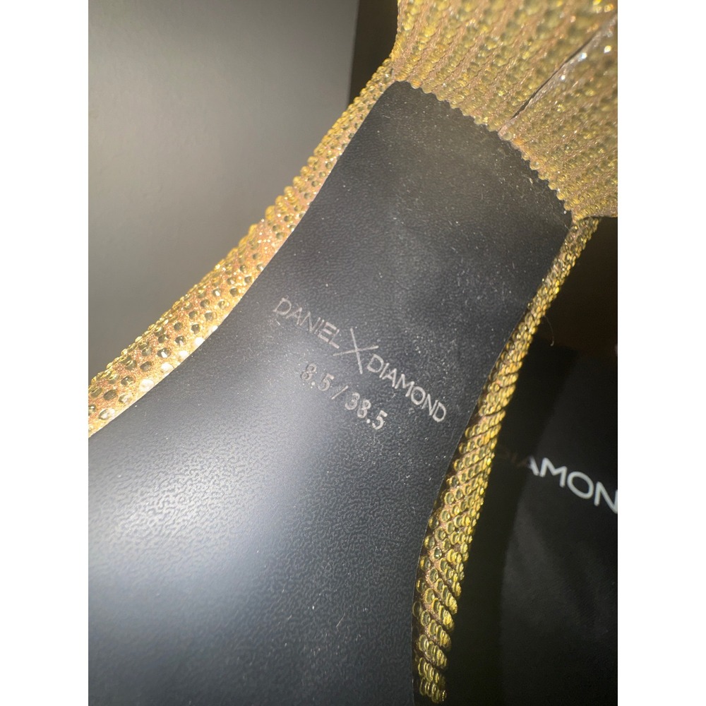 Daniel Diamond Rhinestone Ombre Cowboy Boots Gold Silver Crystal Western 8.5 - Picture 8 of 9